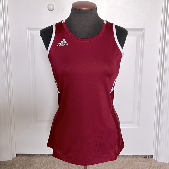 EUC Womens Adidas Climalite Size Medium Maroon Sports Tank Top - Picture 1 of 8